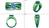 Jewelove™ Customised Platinum Rings - Plain & with Navratna, CZ.