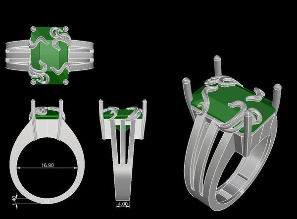 Jewelove™ Rings Customised Platinum Rings with Aquamarine