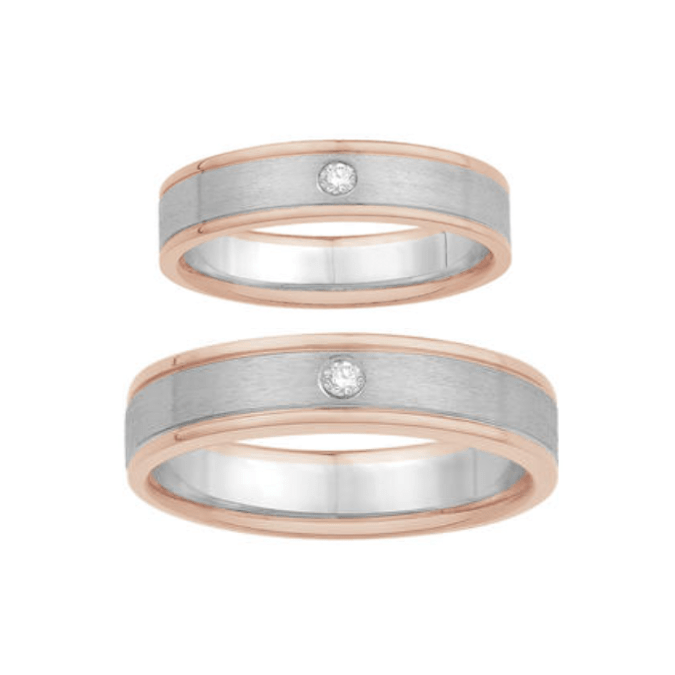 Jewelove™ Rings Customised Platinum & Yellow Diamond Rings