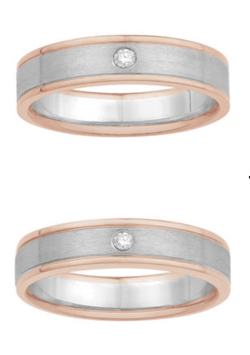 Jewelove™ Rings Customised Platinum & Yellow Diamond Rings