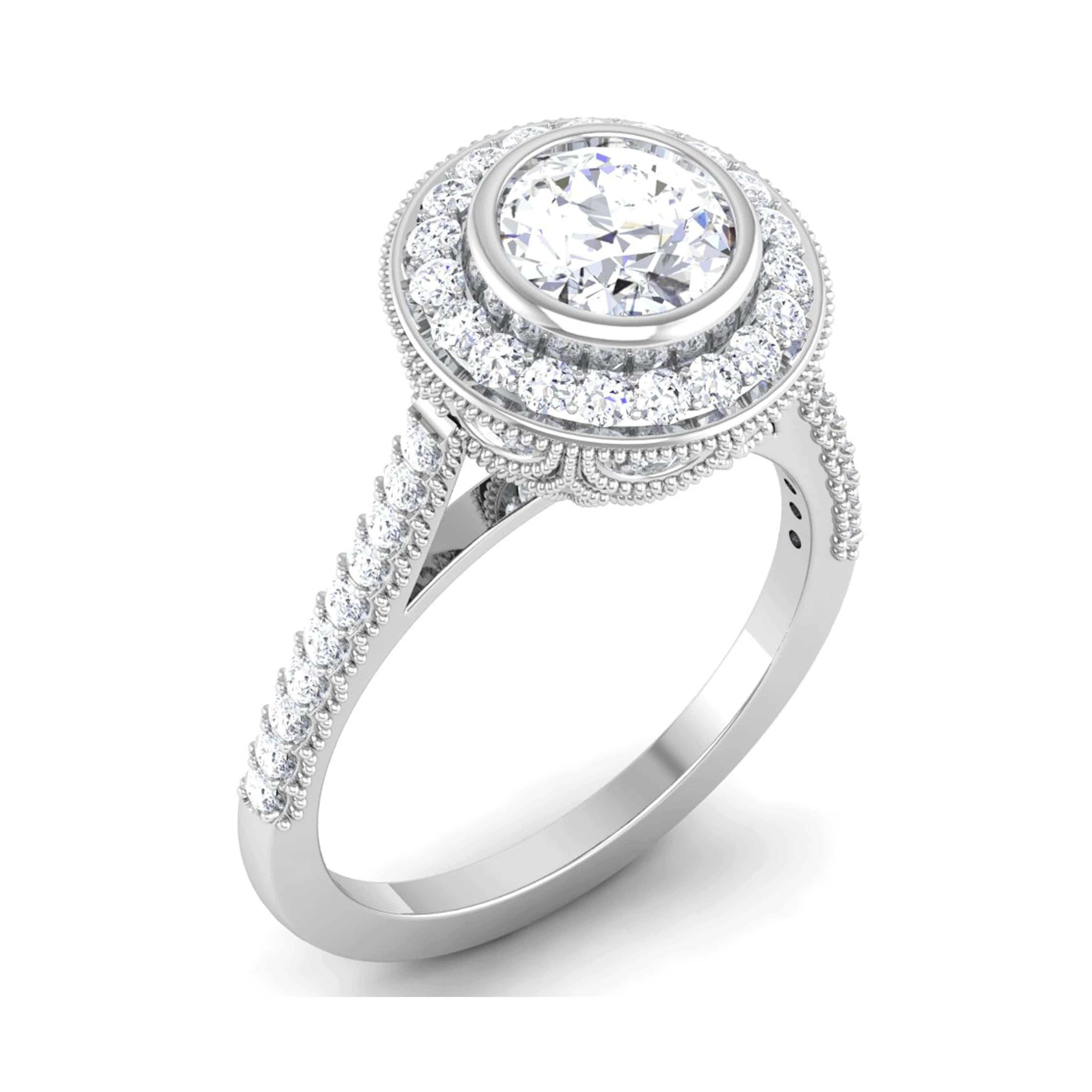Designer Carat Solitaire Platinum Engagement Ring for Women JL PT 6635