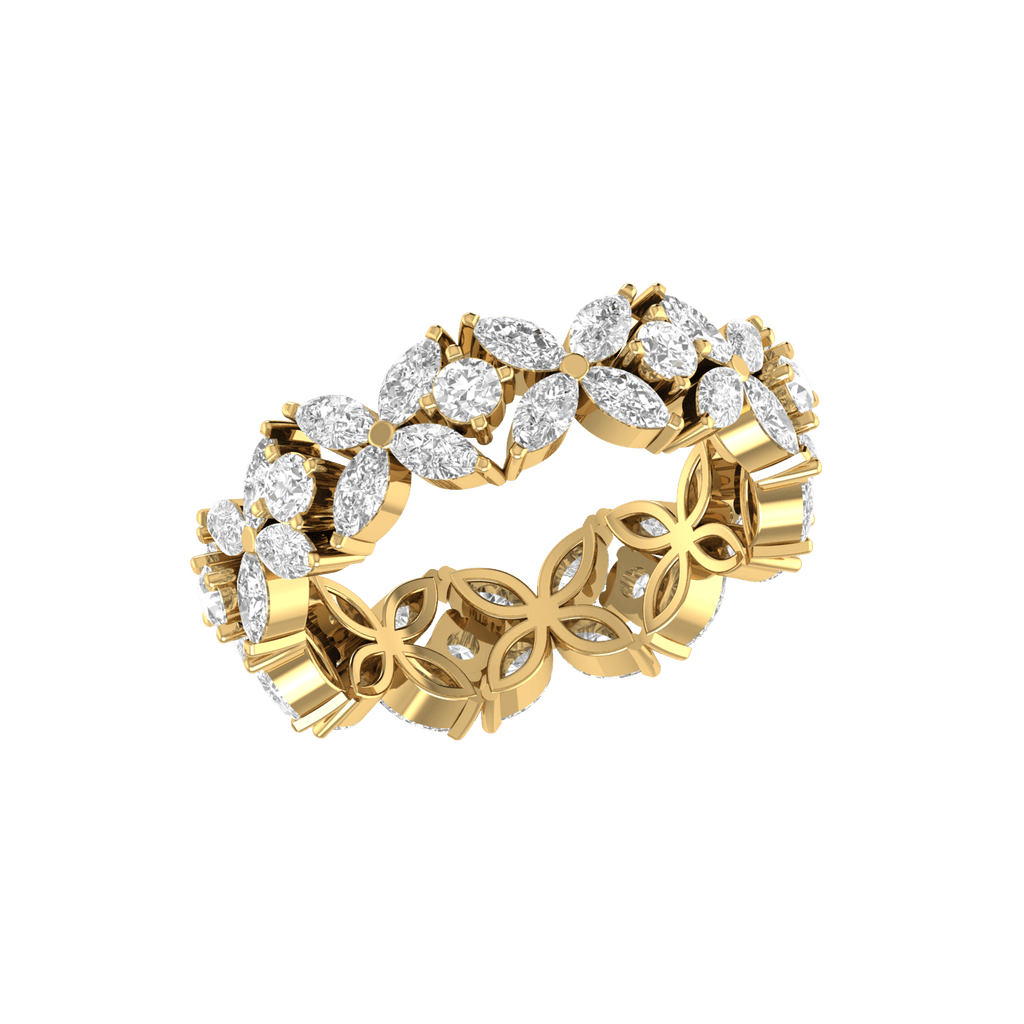 Jewelove™ Rings Designer 18K Yellow Gold Diamond Ring for Women JL AU RD RN 9292Y