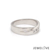 Jewelove™ Rings Designer 3 Diamond Platinum Ring for Women JL PT R-8012