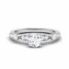 Jewelove™ Rings J VS / Women's Band only Designer 30 Pointer Platinum Diamond Shank Solitaire Engagement Ring JL PT 6581