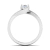 Jewelove™ Rings Designer Curvy Platinum Solitaire Engagement Ring for Women JL PT 480
