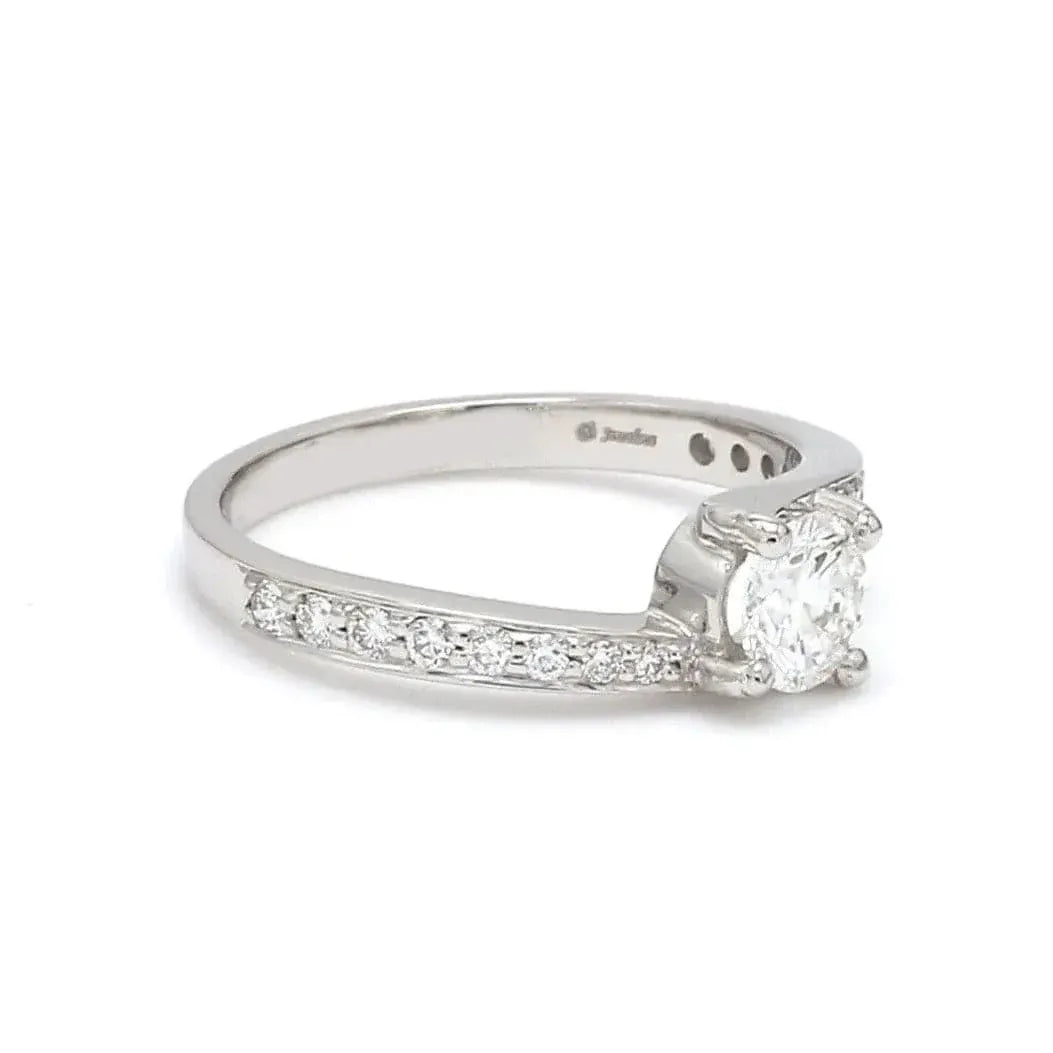 Jewelove™ Rings Designer Curvy Platinum Solitaire Setting for Women JL PT 480-M