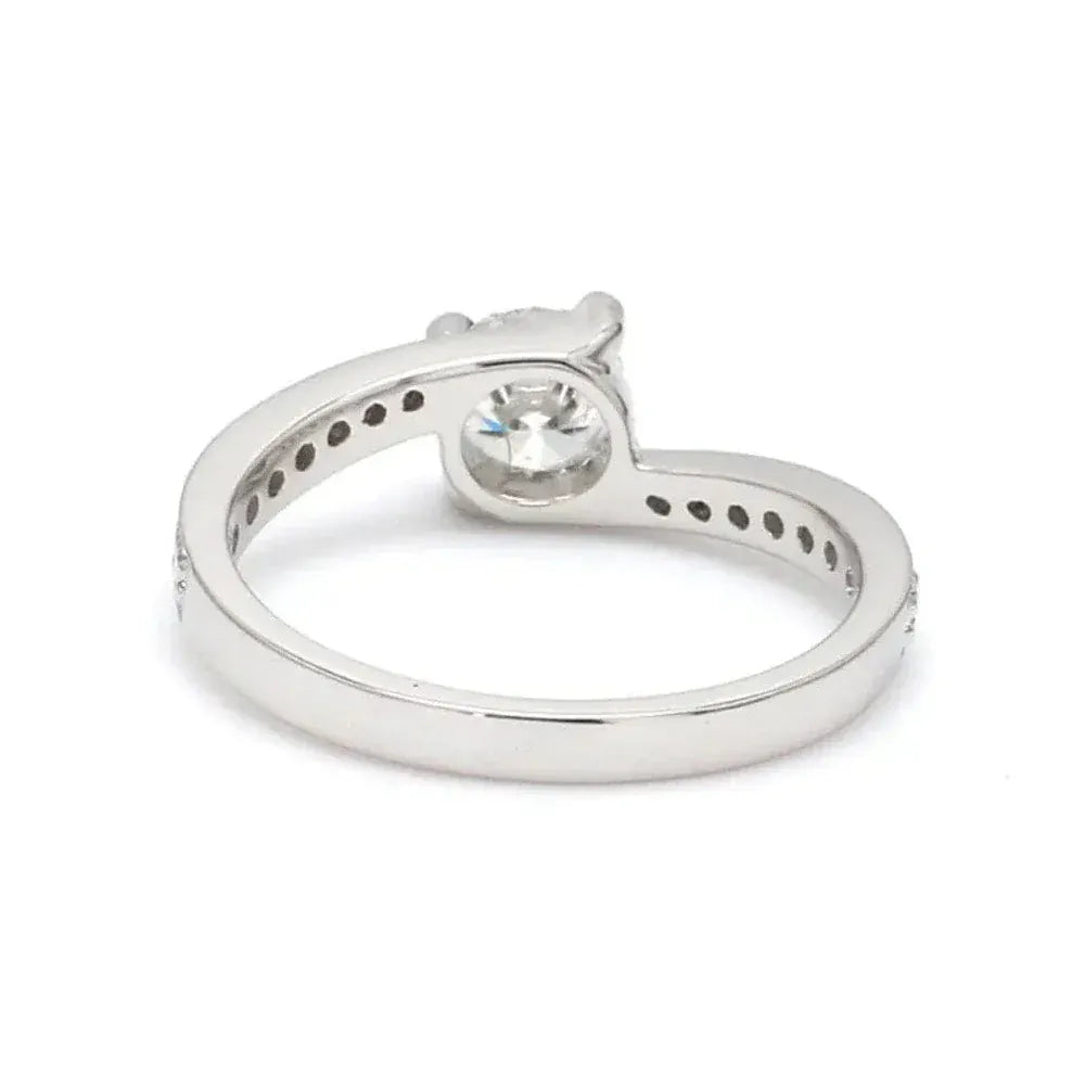 Jewelove™ Rings Designer Curvy Platinum Solitaire Setting for Women JL PT 480-M