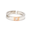 Jewelove™ Rings Women's Band only / SI IJ Designer Diamond Platinum Rose Gold Couple Rings JL PT 1133