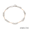 Jewelove™ Bangles & Bracelets Designer Flowery Japanese Platinum Rose Gold Bracelet for Women JL PTB 662R