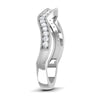 Jewelove™ Rings Designer Half Eternity Platinum Ring with Diamonds JL PT 437
