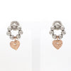 Jewelove™ Earrings Designer Plain Platinum & Rose Gold Earrings JL PT E 212