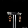 Jewelove™ Earrings Designer Plain Platinum & Rose Gold Earrings JL PT E 213