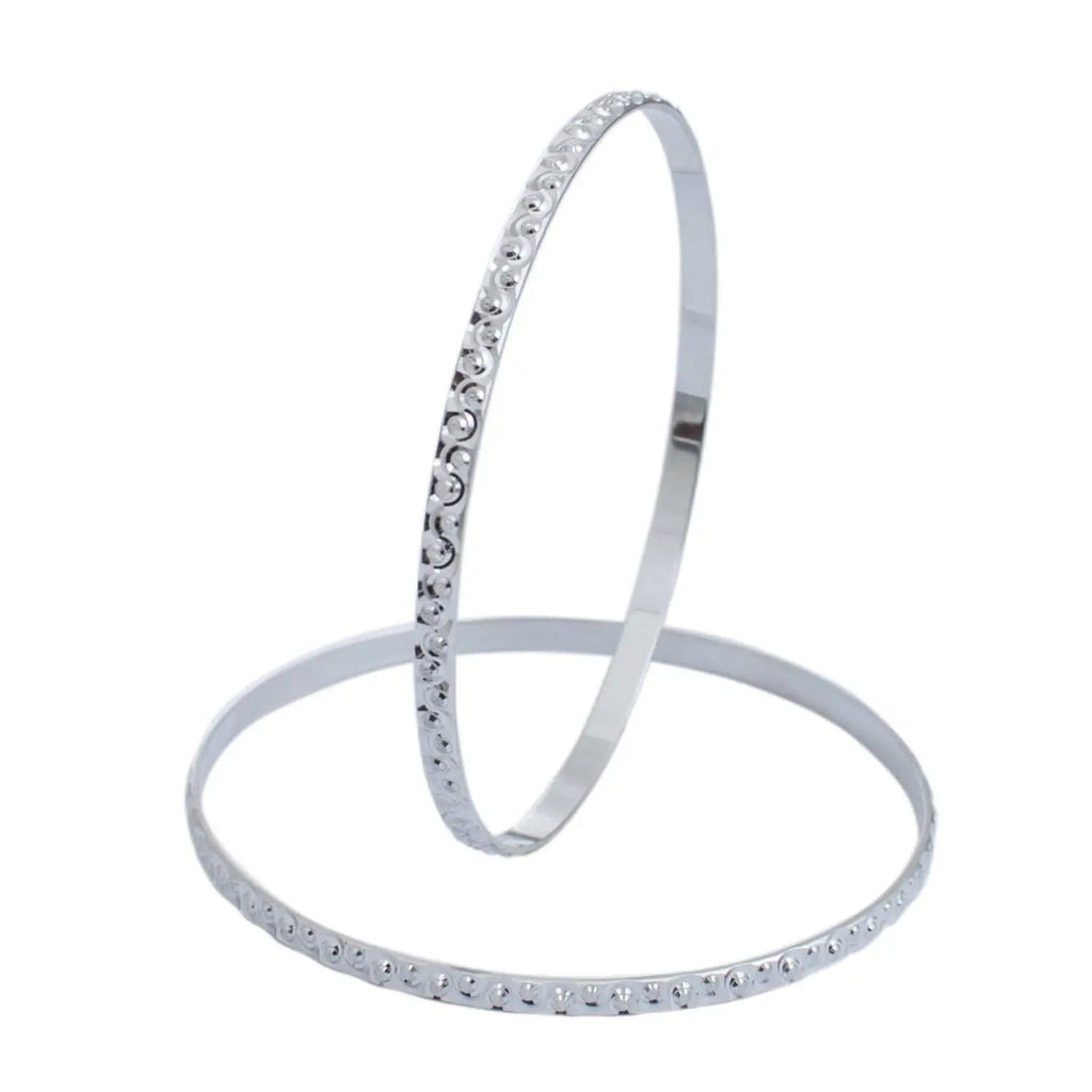 Jewelove™ Bangles & Bracelets Designer Platinum Bangles for Women, with Unique Texture JL PTB 627