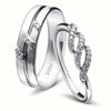 Jewelove™ Rings Both / SI IJ Designer Platinum Couple Rings with Diamonds JL PT 452