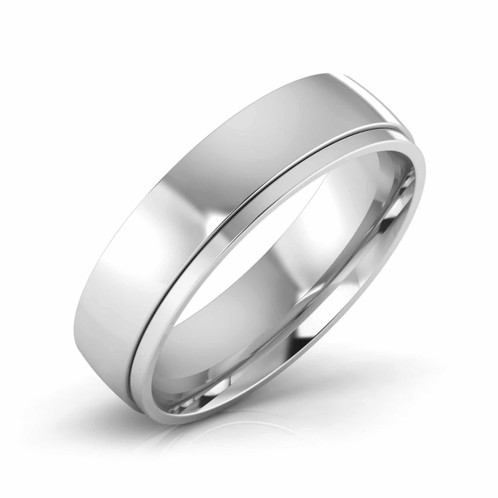 Jewelove™ Rings Men's Band only / SI IJ Designer Platinum Diamond Couple Ring JL PT CB 12