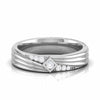 Jewelove™ Rings Women's Band only / SI IJ Designer Platinum Diamond Couple Ring JL PT CB 17