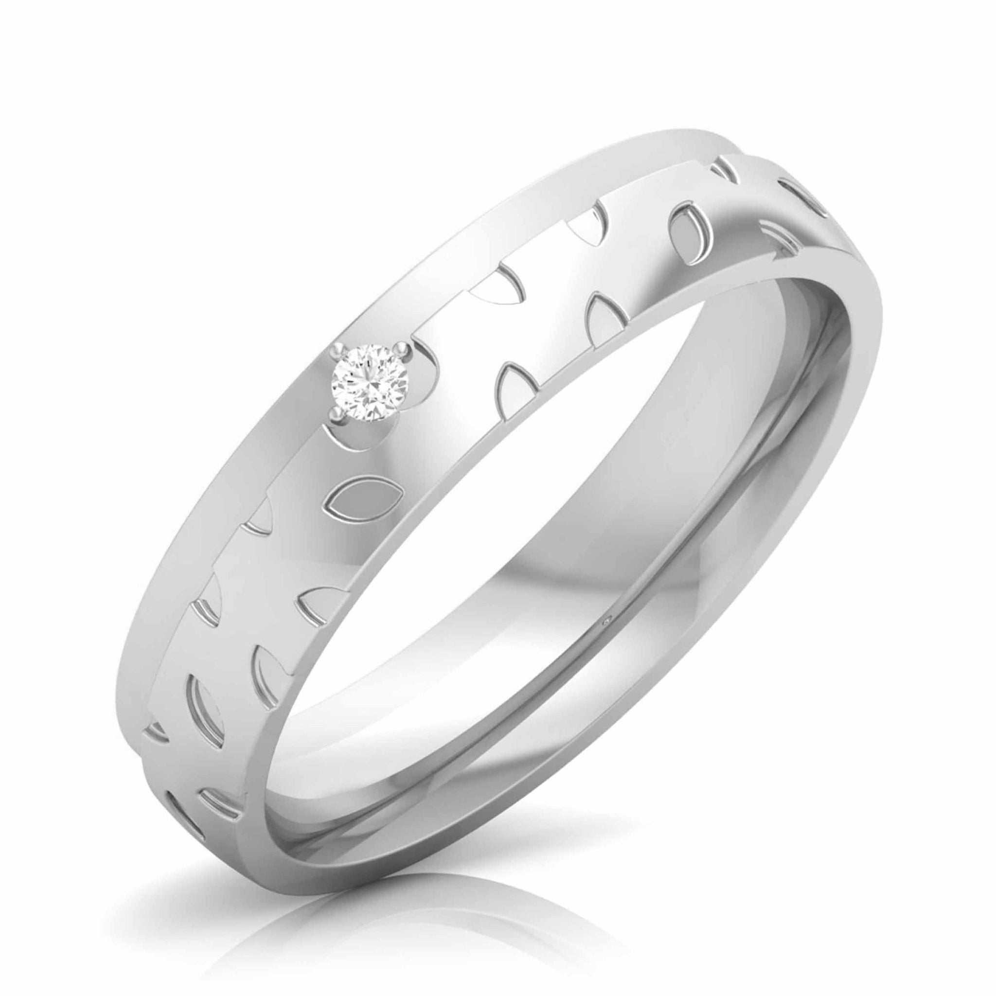 Jewelove™ Rings Designer Platinum Diamond Couple Ring JL PT CB 89