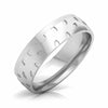 Jewelove™ Rings Men's Band only / SI IJ Designer Platinum Diamond Couple Ring JL PT CB 89