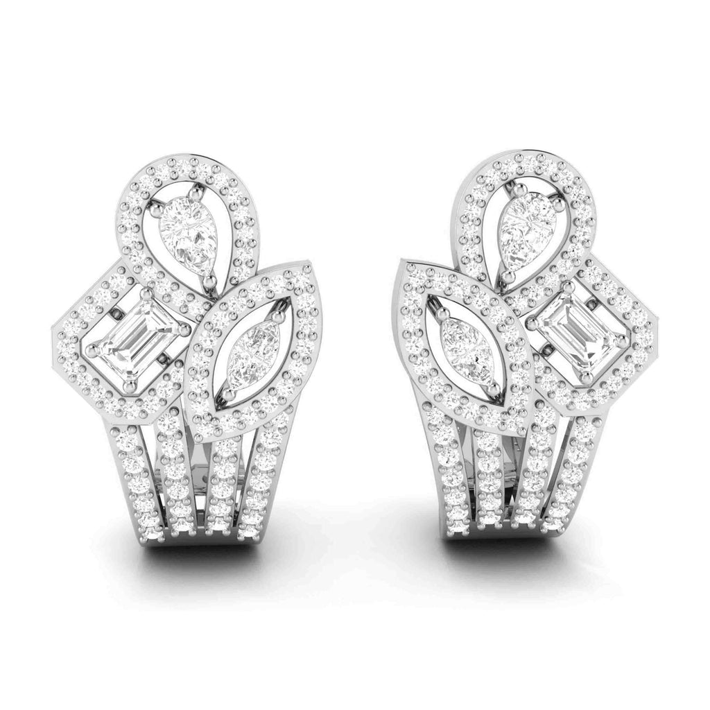 Jewelove™ Earrings SI IJ Designer Platinum & Diamond Earrings for Women JL PT E BL-15