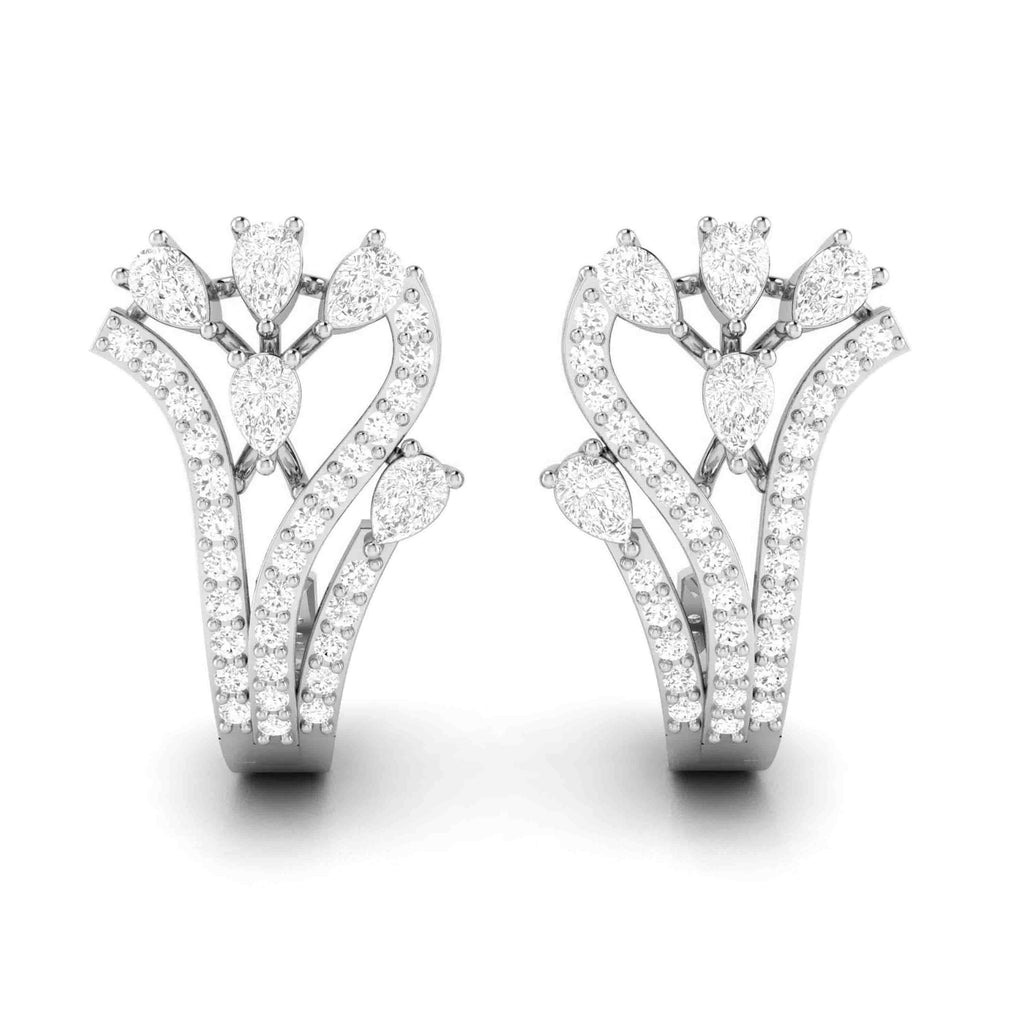 Jewelove™ Earrings SI IJ Designer Platinum & Diamond Earrings for Women JL PT E BL-17