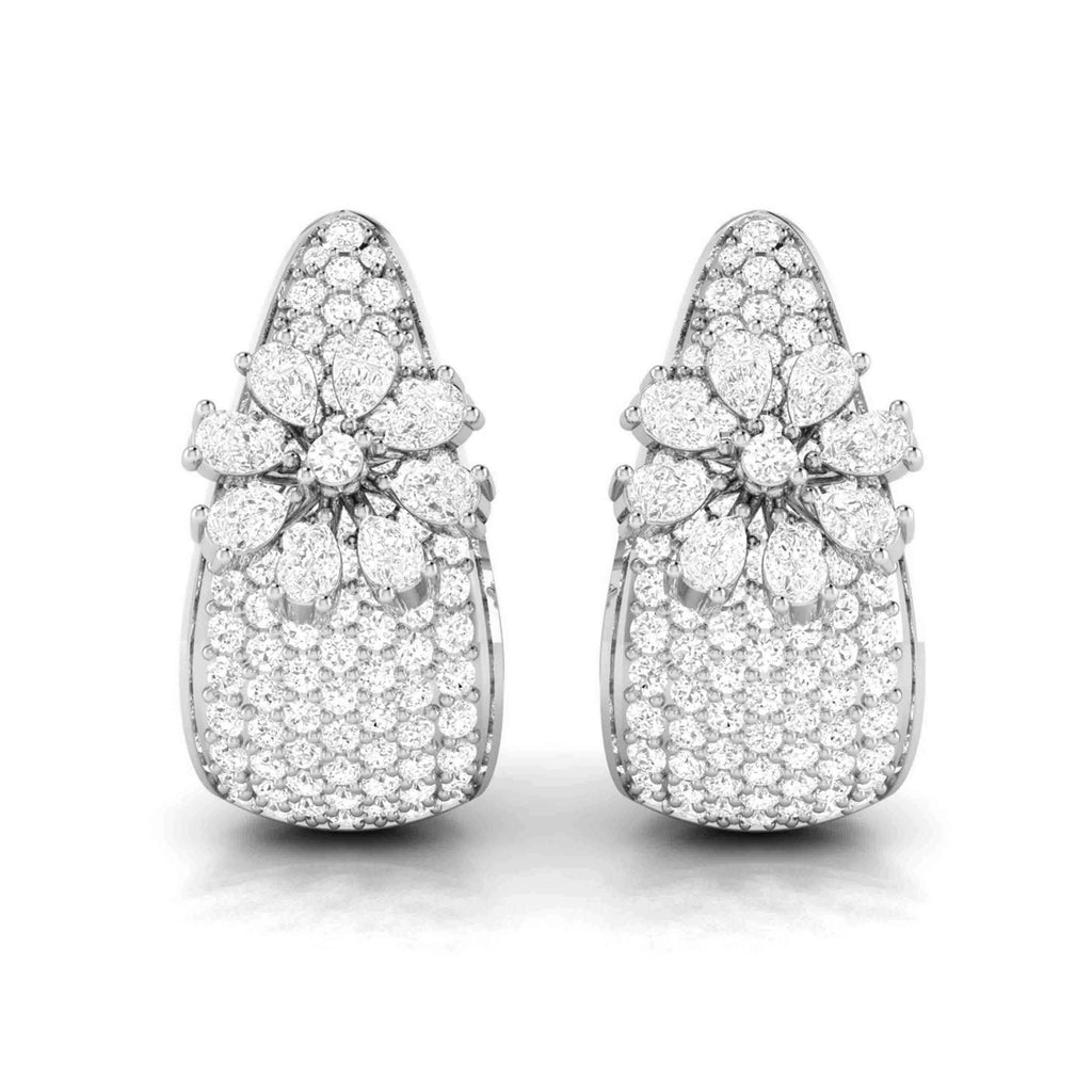 Jewelove™ Earrings SI IJ Designer Platinum & Diamond Earrings for Women JL PT E BL-25
