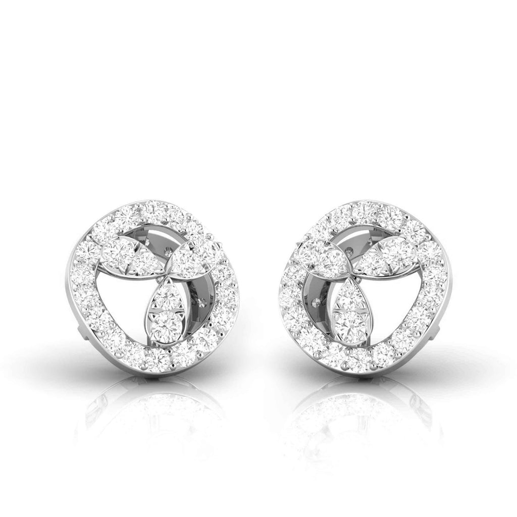 Jewelove™ Earrings SI IJ Designer Platinum Diamond Earrings for Women JL PT E OLS 29