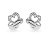 Jewelove™ Earrings SI IJ Designer Platinum Diamond Heart Earrings for Women  JL PT E LC834