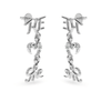 Jewelove™ Earrings SI IJ Designer Platinum Diamond Heart Earrings for Women  JL PT E LC835