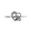 Jewelove™ Rings SI IJ Designer Platinum Diamond Heart Ring for Women JL PT LC878
