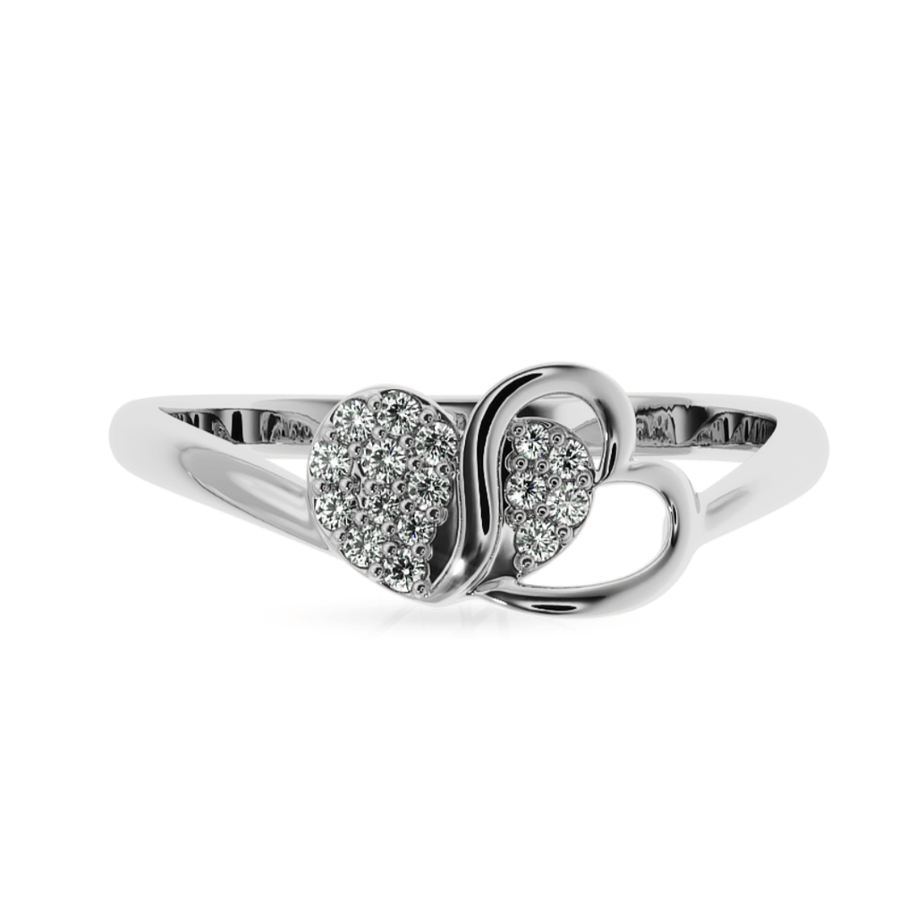 Jewelove™ Rings SI IJ Designer Platinum Diamond Heart Ring for Women JL PT LC884