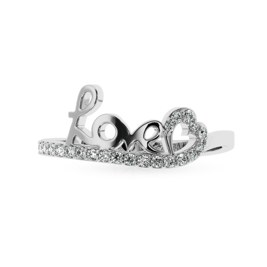 Jewelove™ Rings SI IJ Designer Platinum Diamond Heart Ring for Women JL PT LC886