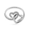 Jewelove™ Rings Designer Platinum Diamond Heart Ring for Women JL PT LC897