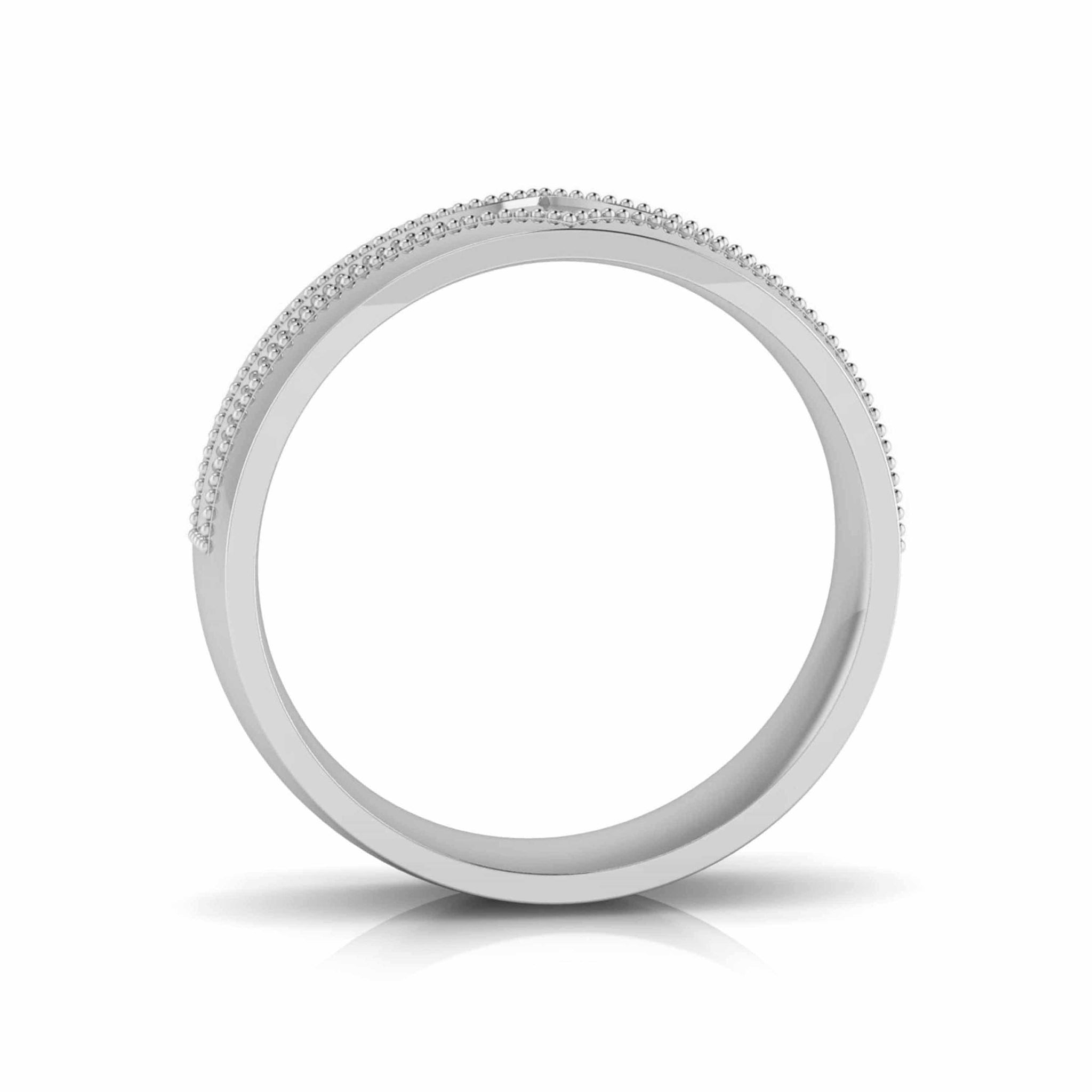 Jewelove™ Rings Designer Platinum Diamond Love Bands JL PT CB 132