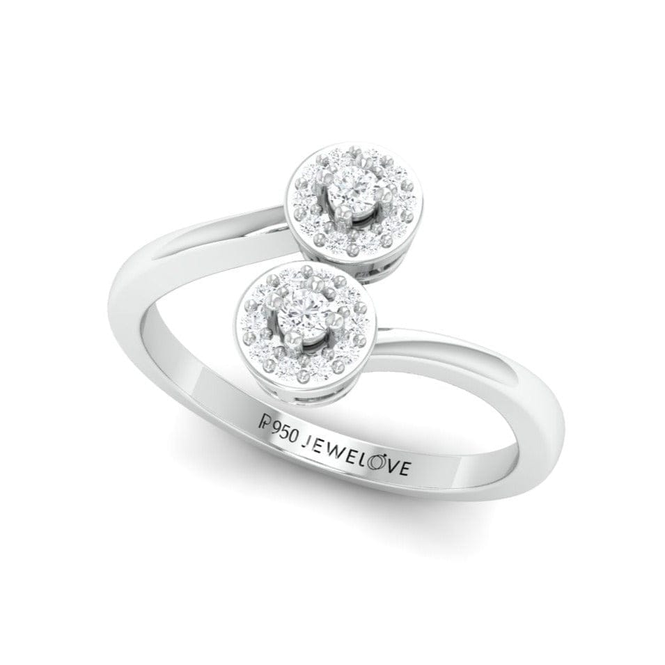 Jewelove™ Rings Women's Band only / SI IJ Designer Platinum Diamond Ring for Women JL PT 971