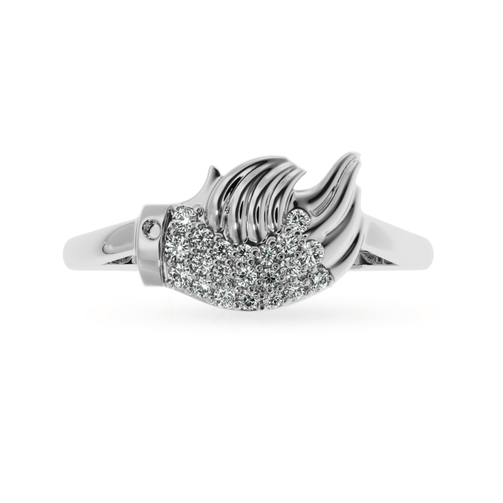 Jewelove™ Rings SI IJ Designer Platinum Diamond Ring for Women JL PT LC853