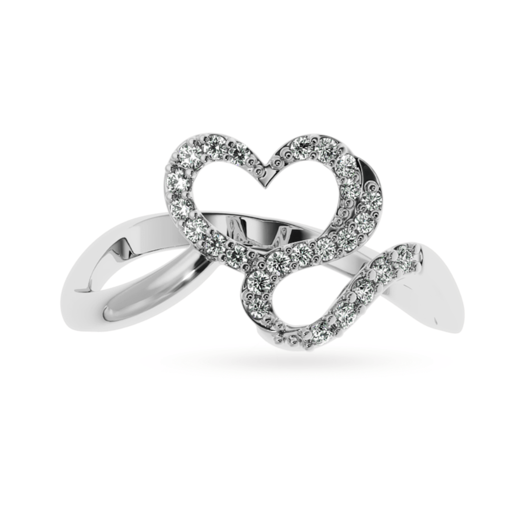Jewelove™ Rings SI IJ Designer Platinum Diamond Ring for Women JL PT LC856