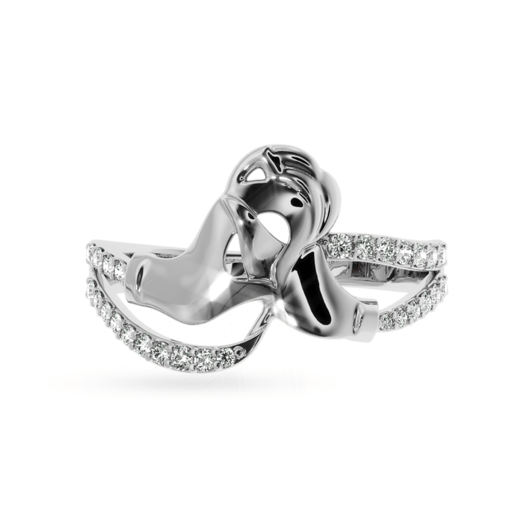 Jewelove™ Rings SI IJ Designer Platinum Diamond Ring for Women JL PT LC857