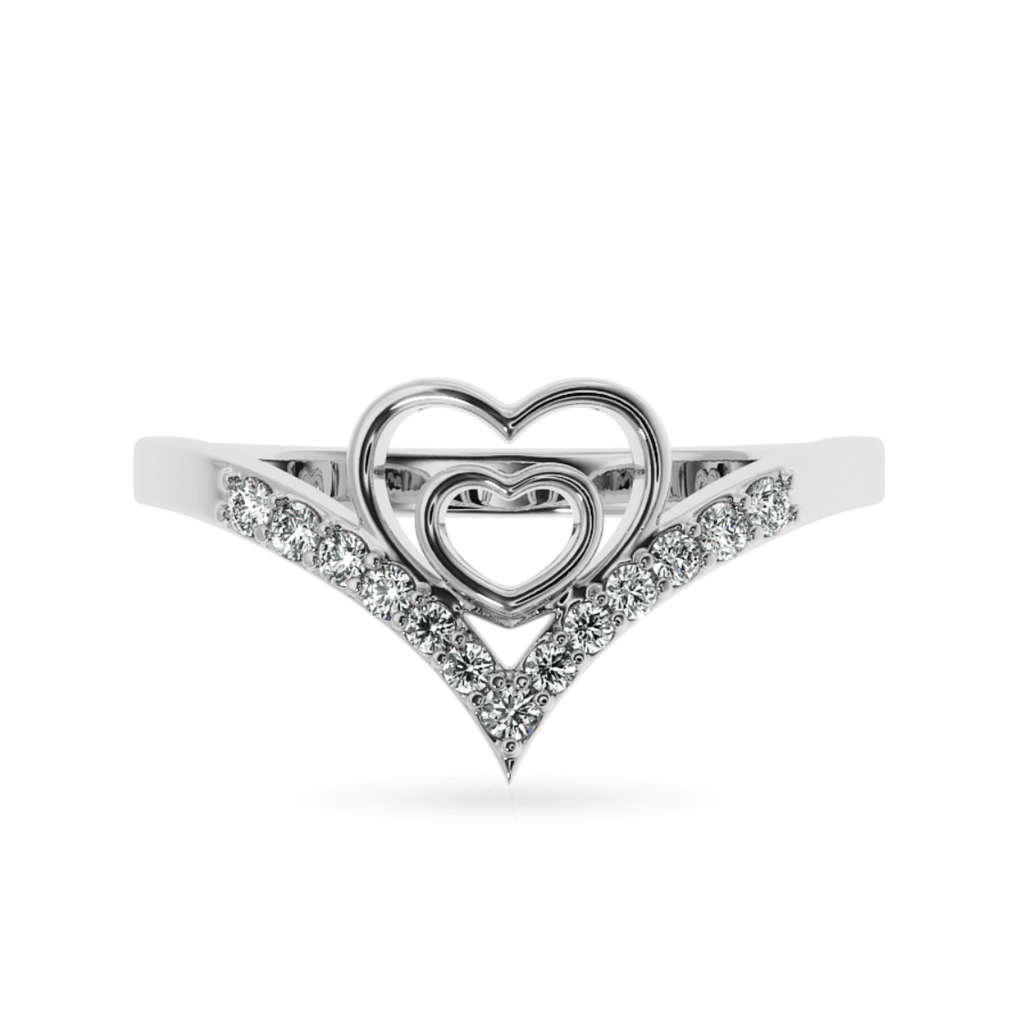 Jewelove™ Rings SI IJ Designer Platinum Diamond Ring for Women JL PT LC859