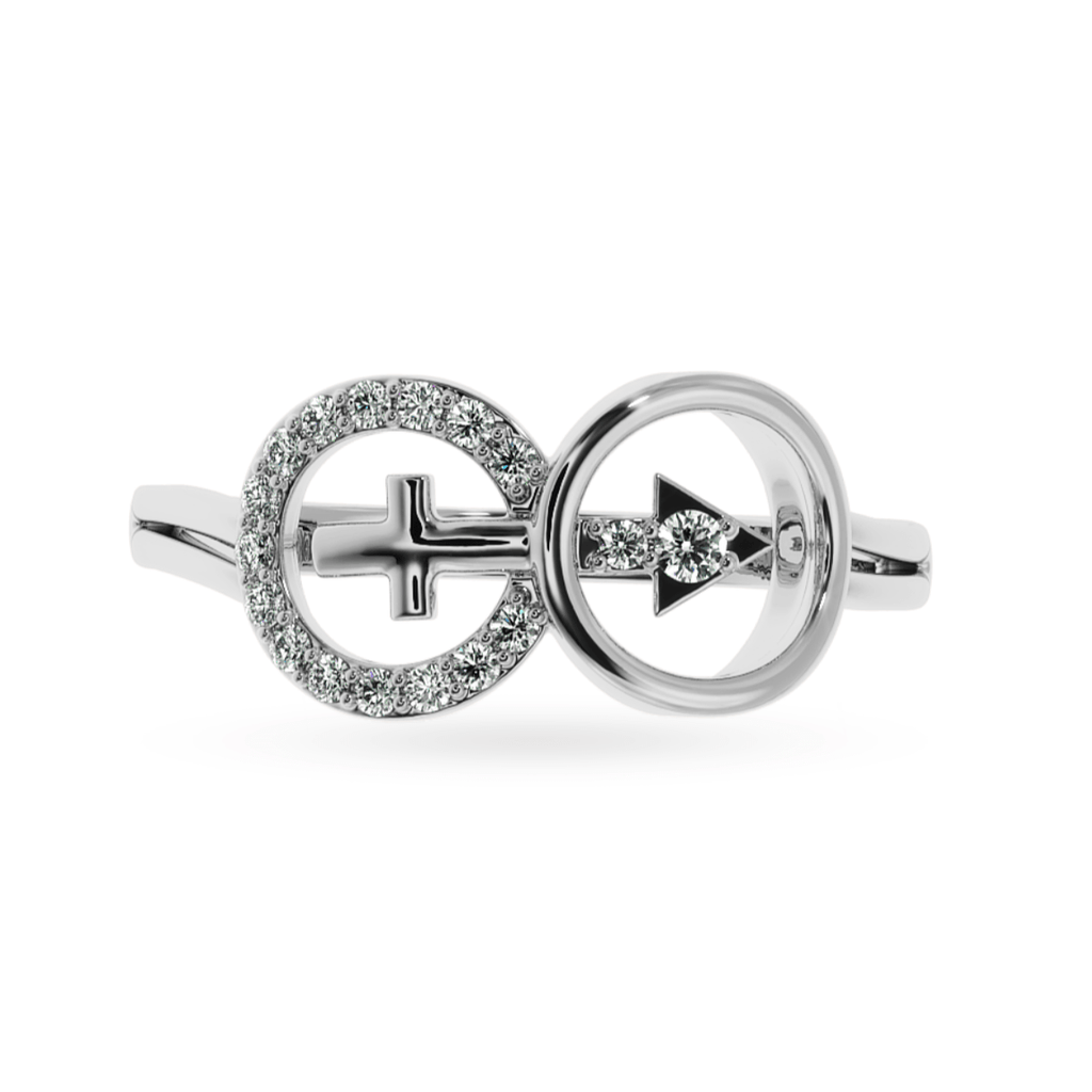 Jewelove™ Rings SI IJ Designer Platinum Diamond Ring for Women JL PT LC867