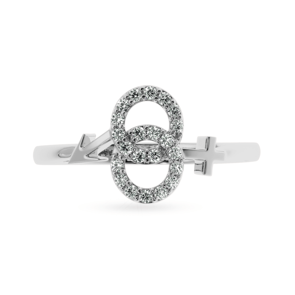 Jewelove™ Rings SI IJ Designer Platinum Diamond Ring for Women JL PT LC888