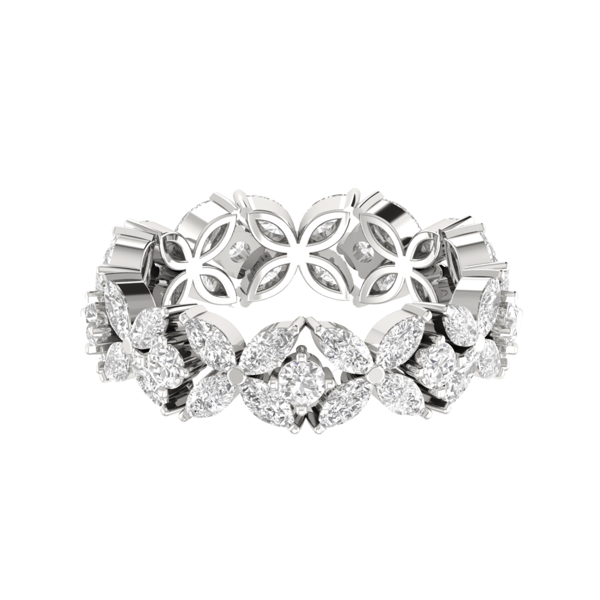 Jewelove™ Rings Designer Platinum Diamond Ring for Women JL PT RD RN 9292