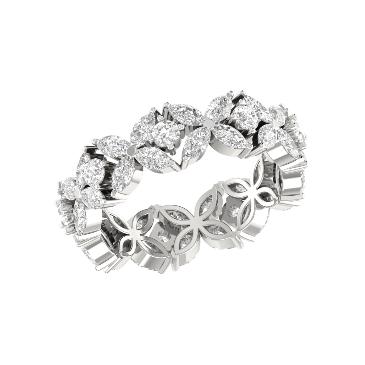 Jewelove™ Rings Designer Platinum Diamond Ring for Women JL PT RD RN 9292