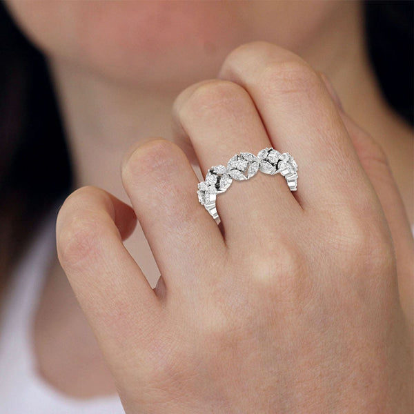 Jewelove™ Rings Designer Platinum Diamond Ring for Women JL PT RD RN 9292