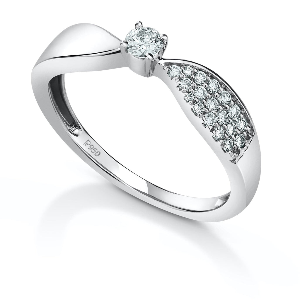 Jewelove™ Rings SI IJ / Women's Band only Designer Platinum Diamond Ring JL PT 934