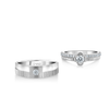 Jewelove™ Rings Designer Platinum Diamonds Rings for Couple JL PT 1262
