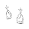 Jewelove™ Earrings Designer Platinum Earrings with Diamonds for Women JL PT E N-41