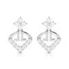 Jewelove™ Earrings SI IJ Designer Platinum Earrings with Diamonds for Women JL PT E N-48