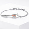 Jewelove™ Bangles & Bracelets Designer Platinum Evara Rose Gold Diamond Bracelet for Women JL PTB 759
