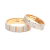 Jewelove™ Rings Both / SI IJ Designer Platinum & Gold Fusion Couple Rings with Diamond JL PT 1112