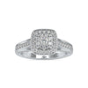 Jewelove™ Rings SI IJ / Women's Band only Designer Platinum Halo Ring for Women with JL PT R US-0001